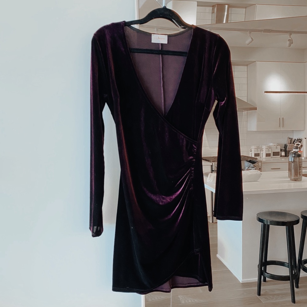 Purple Velvet Dress